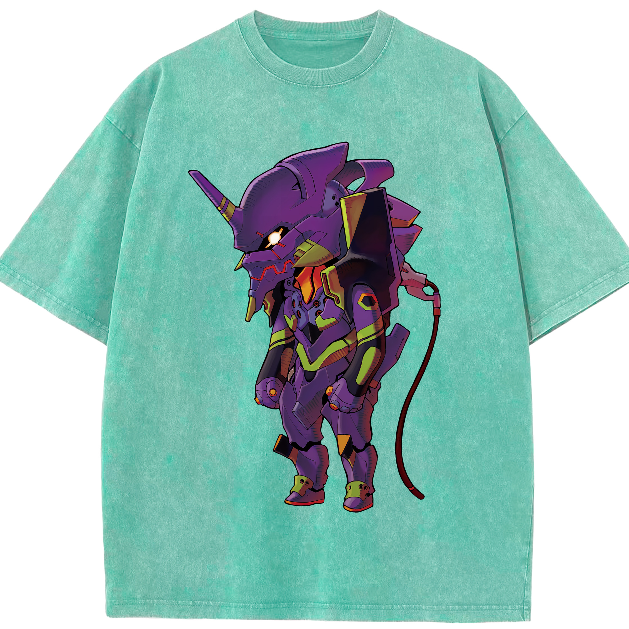 （画像用） EVA 新世紀エヴァンゲリオン 綿100% ヴィンテージ風 半袖Tシャツ（フロントプリント）